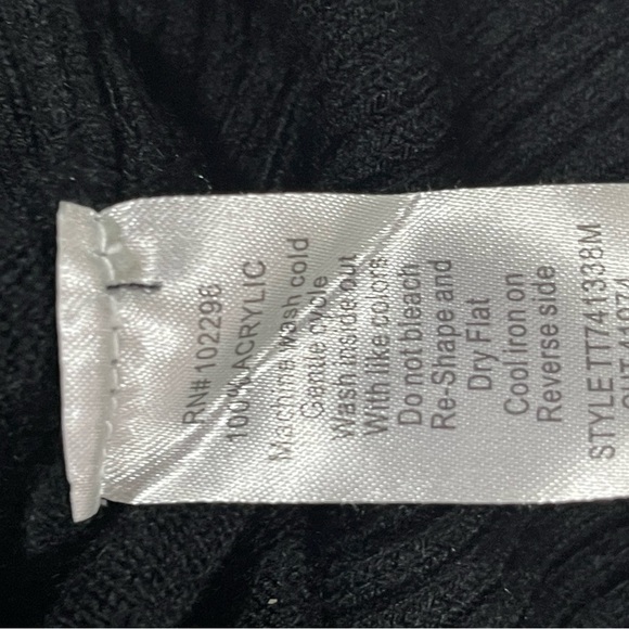 Connected Apparel Black cowl neck sweater dress women’s size S - Picture 13 of 13